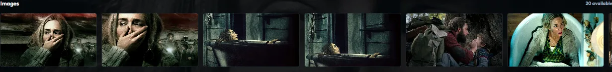 Plekt movie detail page showing the Images gallery